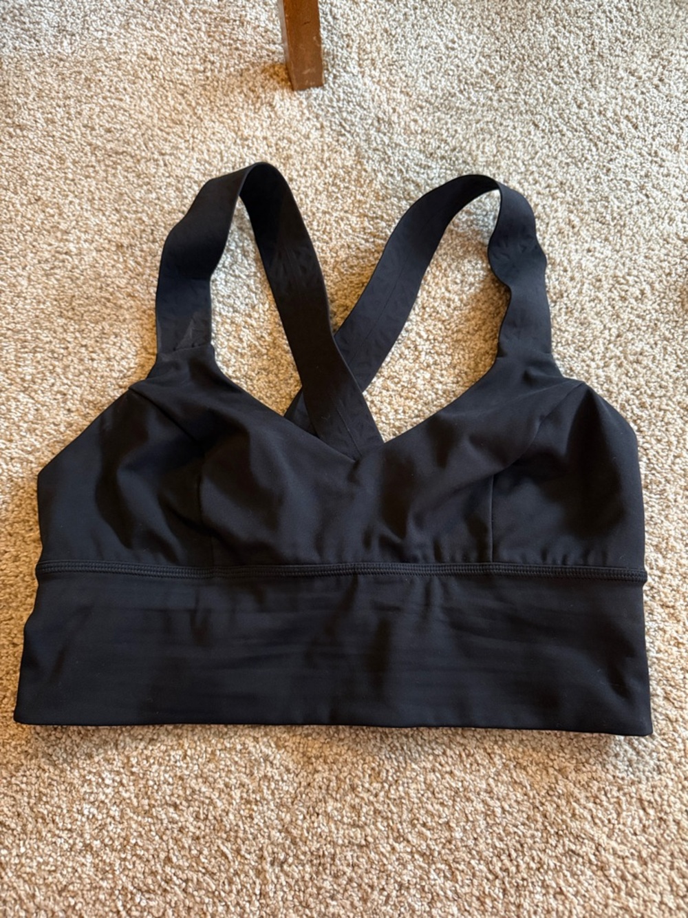 lululemon athletica Black Cross-Back Sport Bralette